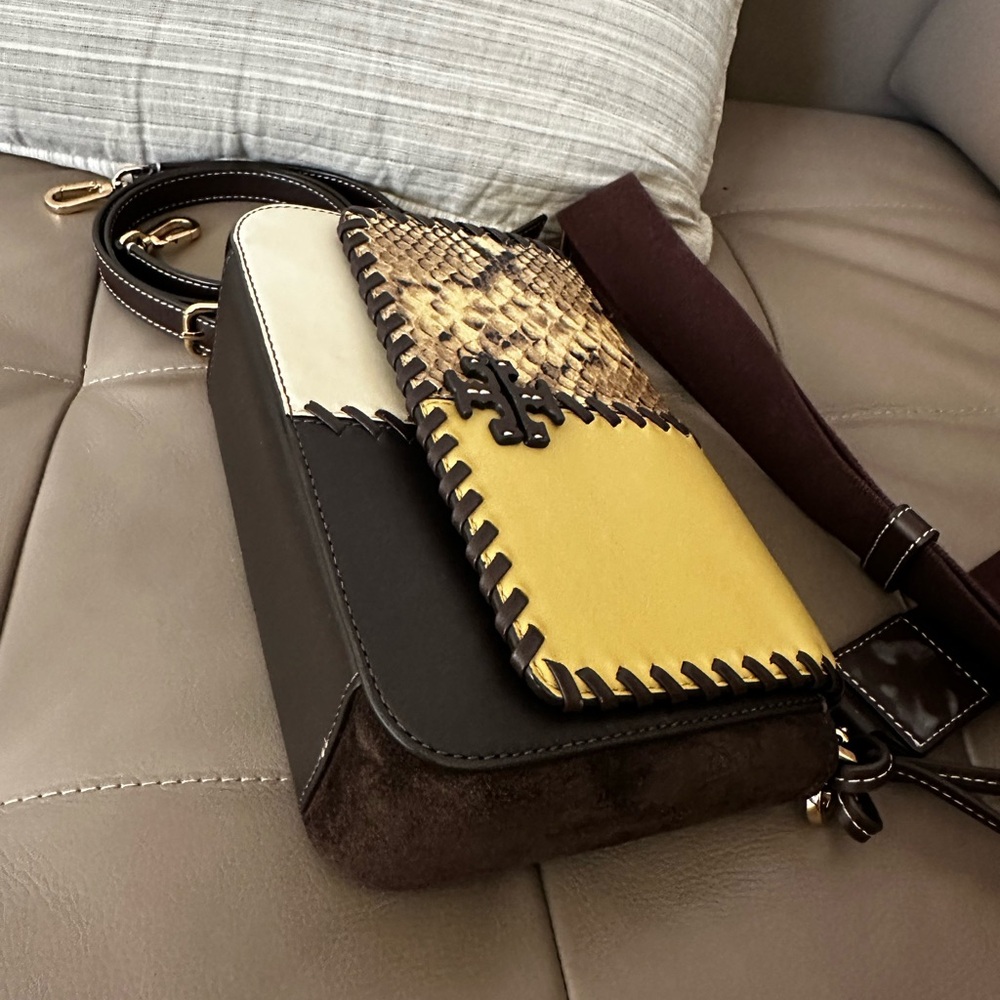Tory Burch Patchwork Suede Crossbody Bag